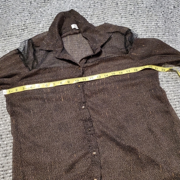 MODCLOTH sheer vintage tulle dotted blouse - Picture 13 of 14